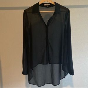 Sheer Button Down Blouse